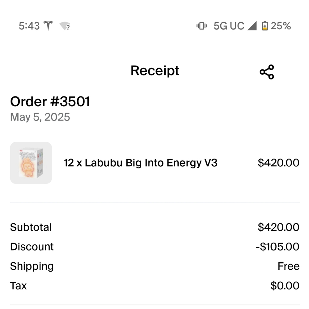 Labubu Big Into Energy V3